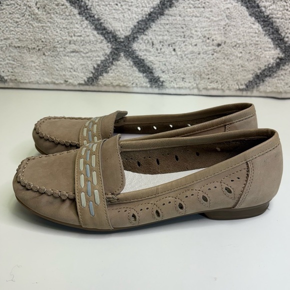Rieker Women’s EU 38 Tan Flats Moccasin-Style Loafers Soft Leather Anti-Stress - Picture 3 of 10